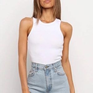 Petal & Pup Misty Tank Top in White—NWOT